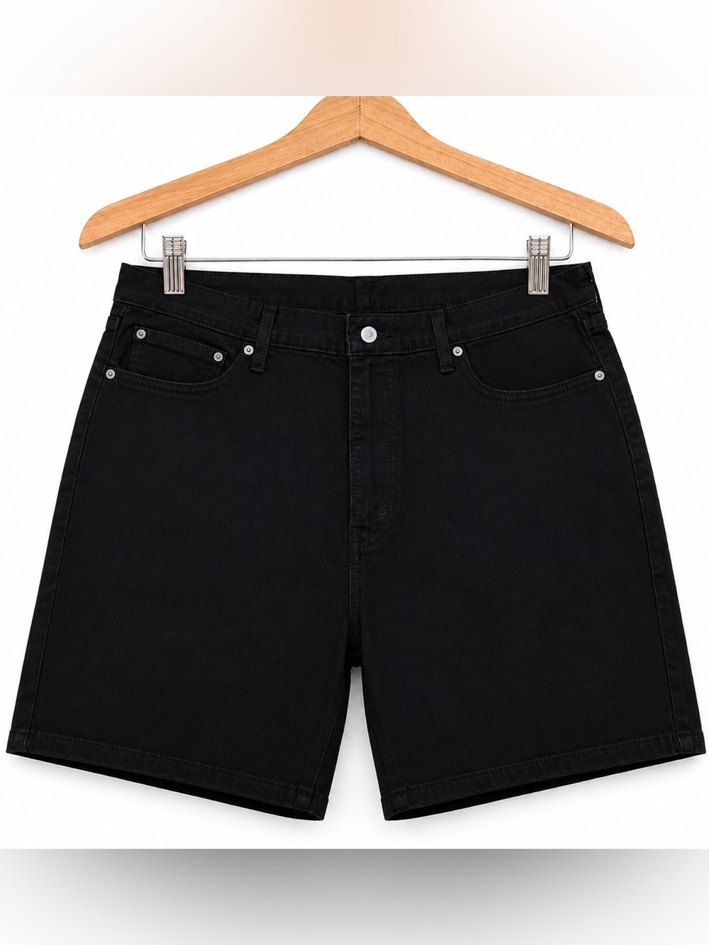 Levi's 469 Loose Fit Black Denim‎ Jorts Men's Size 38 100% Cotton Shorts